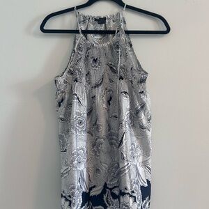 Ann Taylor Black and White Floral Camisole